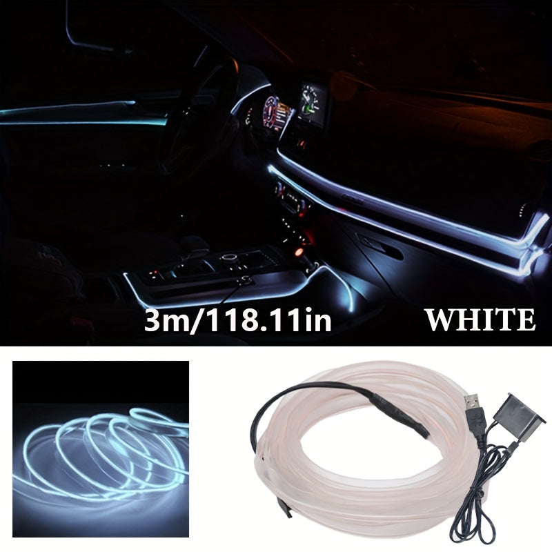 Car Interior LED Strip Flexible Neon Light Universal Auto Ambient Lamp 12V