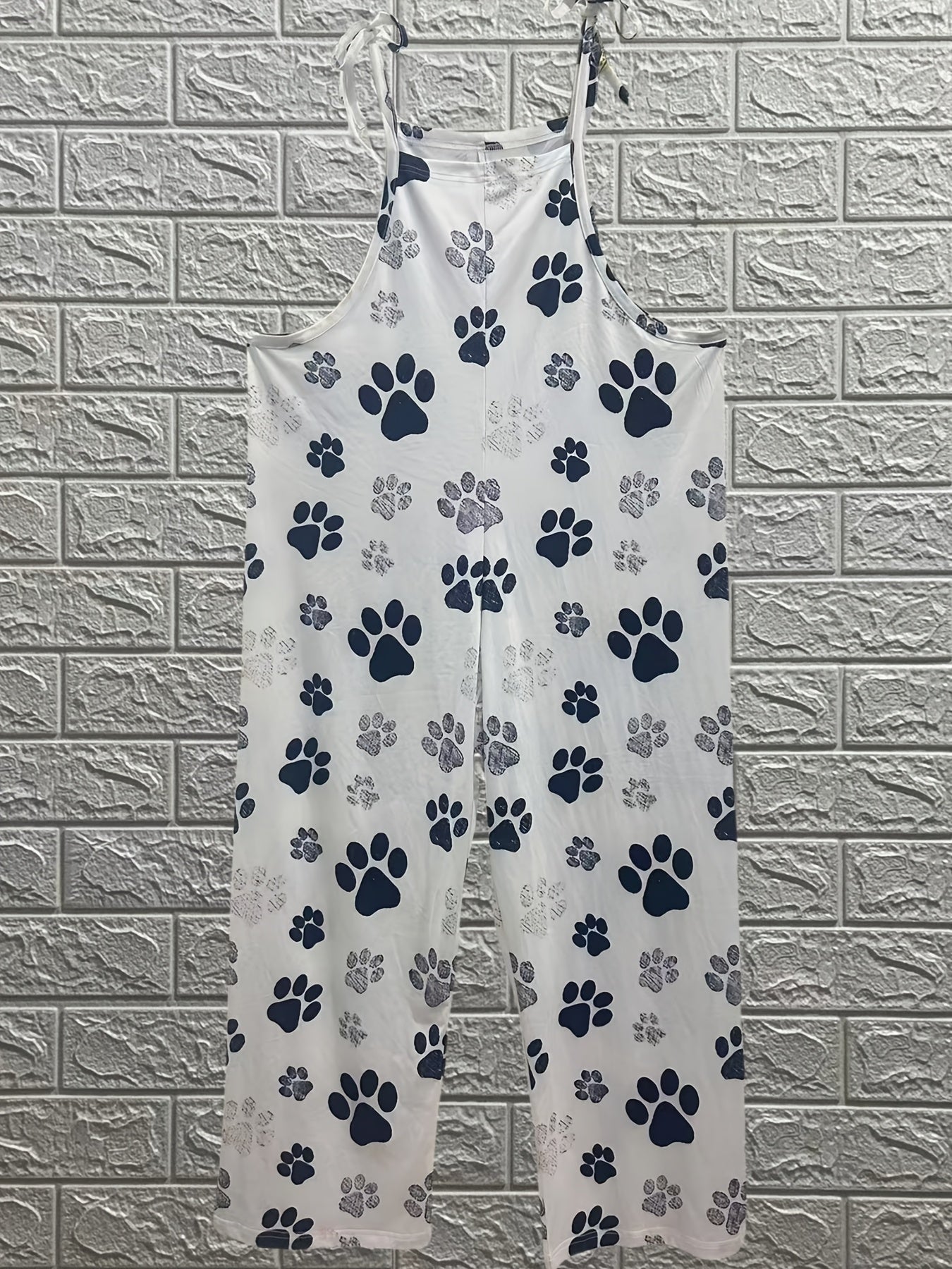 Plus Size Women's Animal Print Jumpsuit Breathable Sleeveless Romper Black White Casual