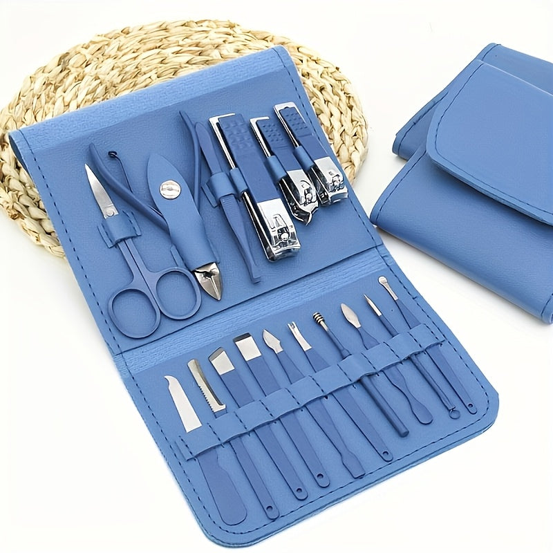 Manicure Set with Nail Clippers and Cuticle Scissors for Travel, Foot Care Kit