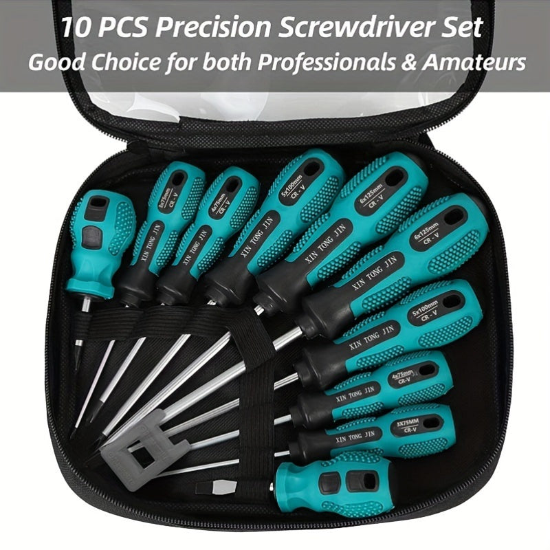 10 Piece Magnetic Precision Screwdriver Set for Electronics Furniture Appliances Vehicles