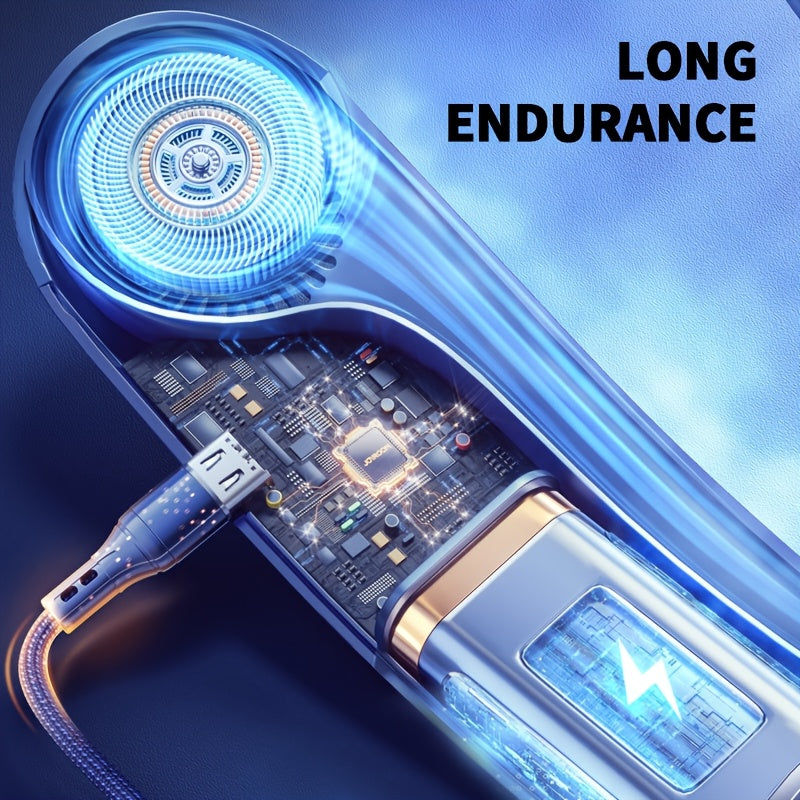 Adjustable USB Neck Fan with LED Display, Silent Operation, 100-Speed Control