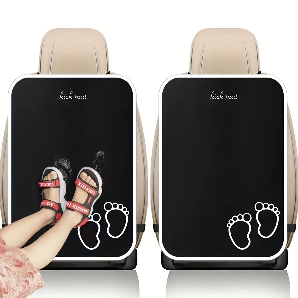 Protector de asiento trasero de coche de tela Oxford, alfombrilla antipatadas para vehículos, negro y blanco