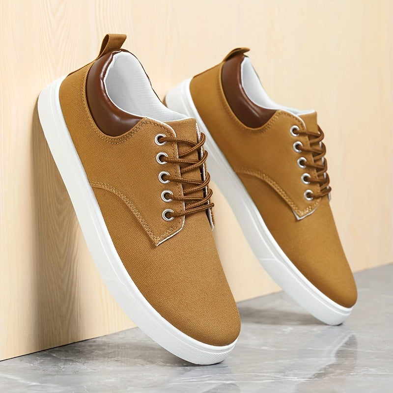 Zapatillas de lona para hombre de caña baja antideslizantes, duraderas, cómodas y casuales para correr