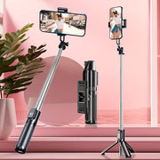 Simsiz Selfie tayoqchasi masofadan boshqarish bilan, ochiq havoda foydalanish uchun tripod, tebranishga qarshi, aylantiriladigan, smartfonlar bilan mos keladigan, batareya bilan ishlaydigan, qayta zaryadlanmaydigan (diametri < 20mm)