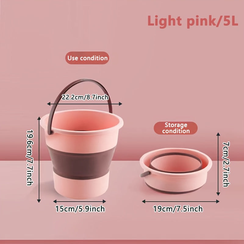 Telescopic Folding Bucket Multi-Use Collapsible Plastic with Handle for Fishing Car Wash