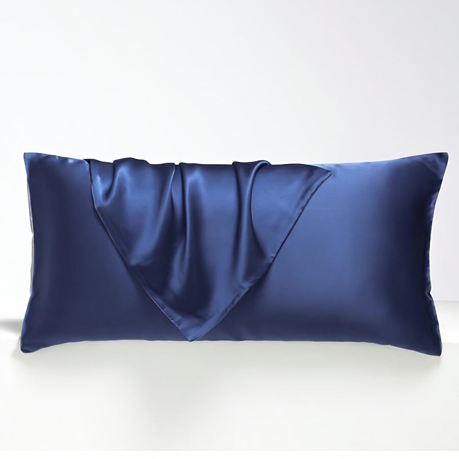 Silky Satin Pillowcase Breathable Soft Long Pillow Cover for Bed