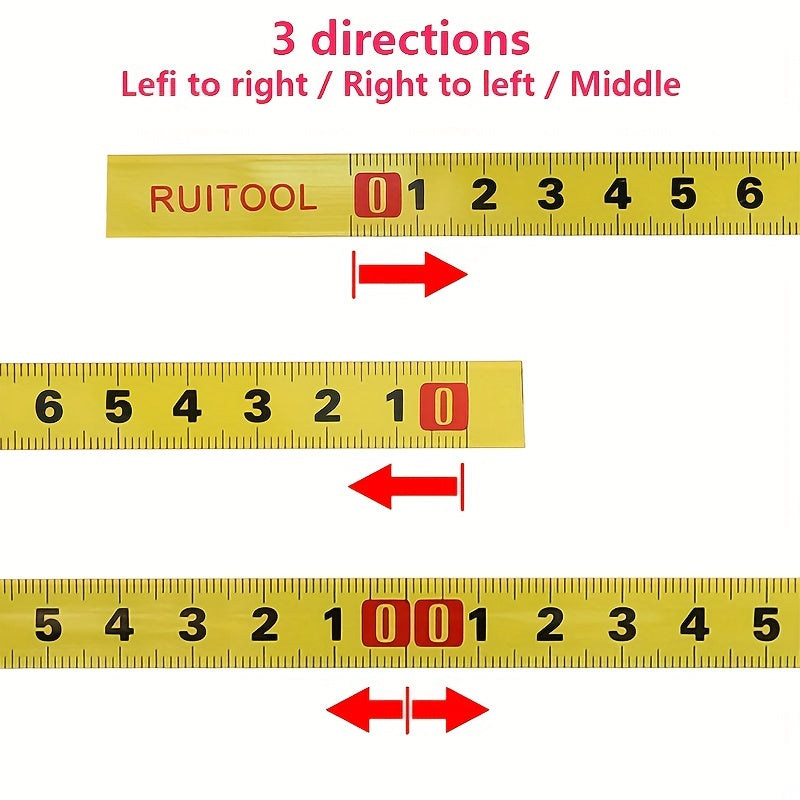Self-Adhesive Tape Measure Iron 0.5 Inch Wide Metric Scale for Woodworking