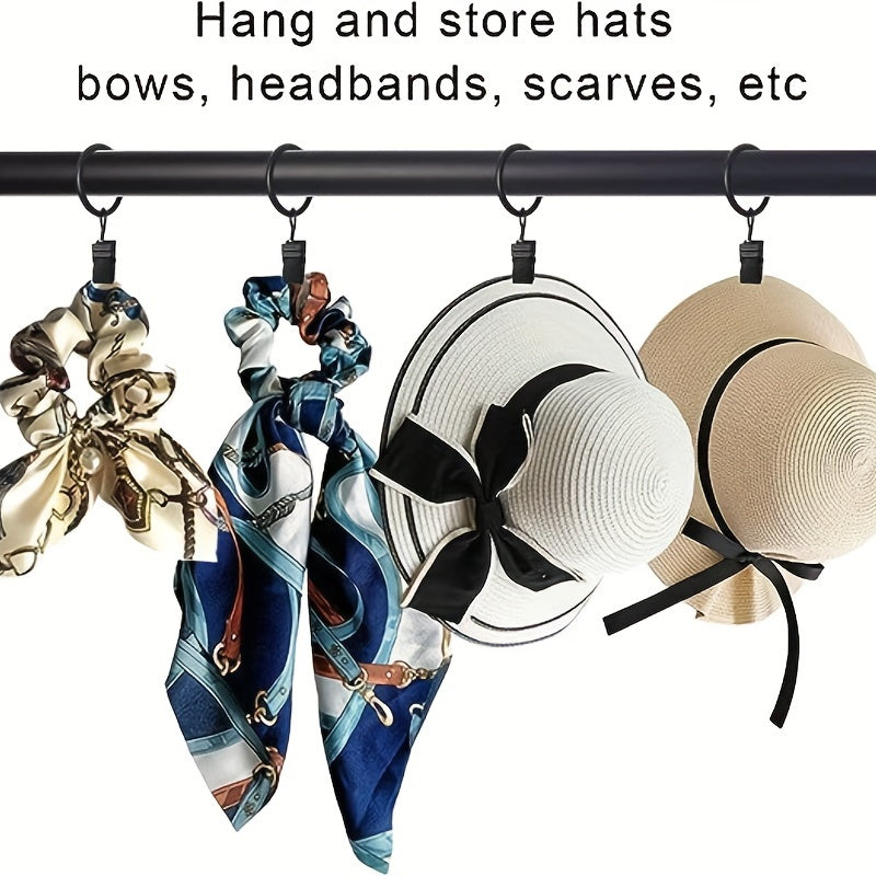 Set of 30 40 or 50 Curtain Rings with Clips, 2.54 cm, Bathroom and Living Room Decor