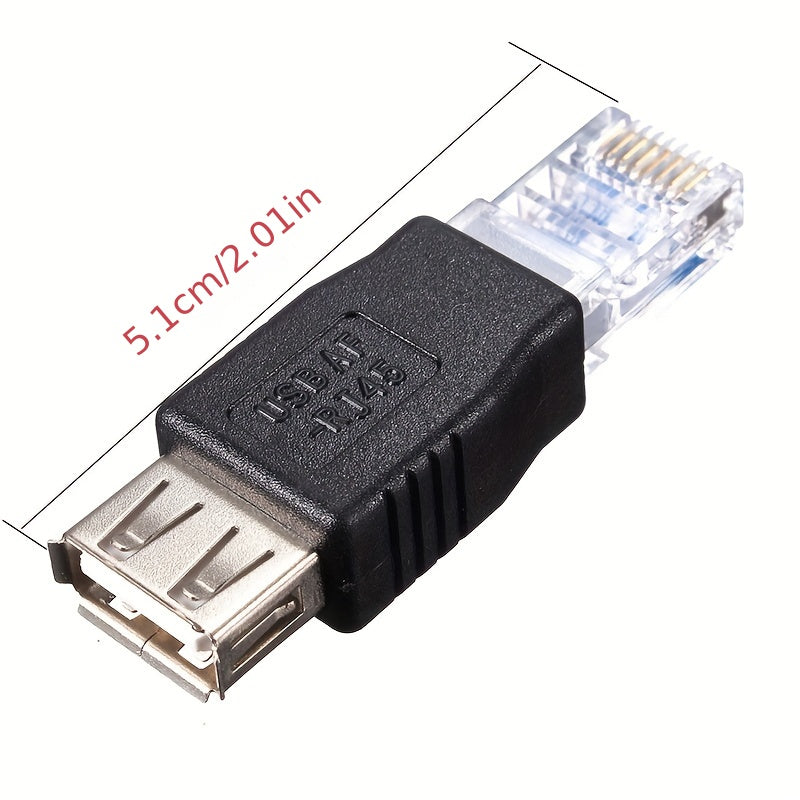 Female USB Type A to Male RJ45 Ethernet Adapter for LAN Network Connection