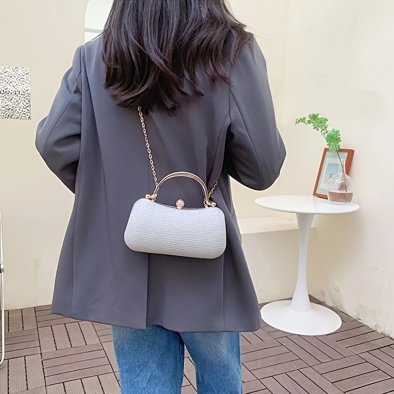 Rhinestone Crossbody Bag for Parties and Dinners with Removable Strap in Multiple Colors