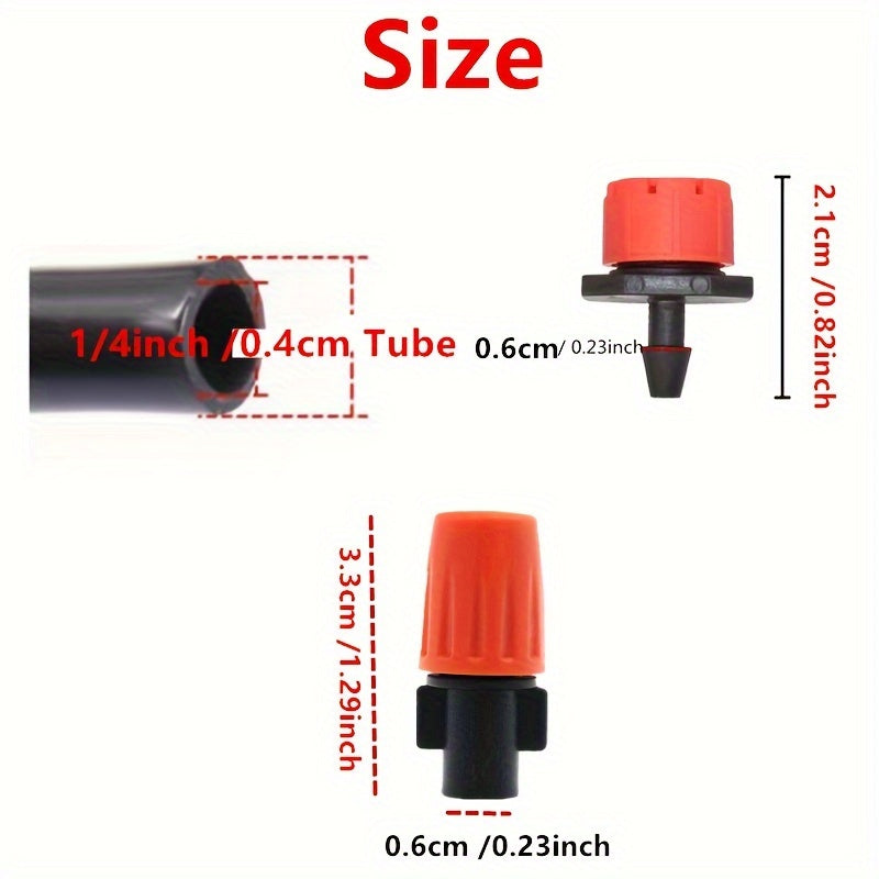 Набор для полива сада с регулируемым капельницей и разбрызгивателем для горшечных цветов и травы