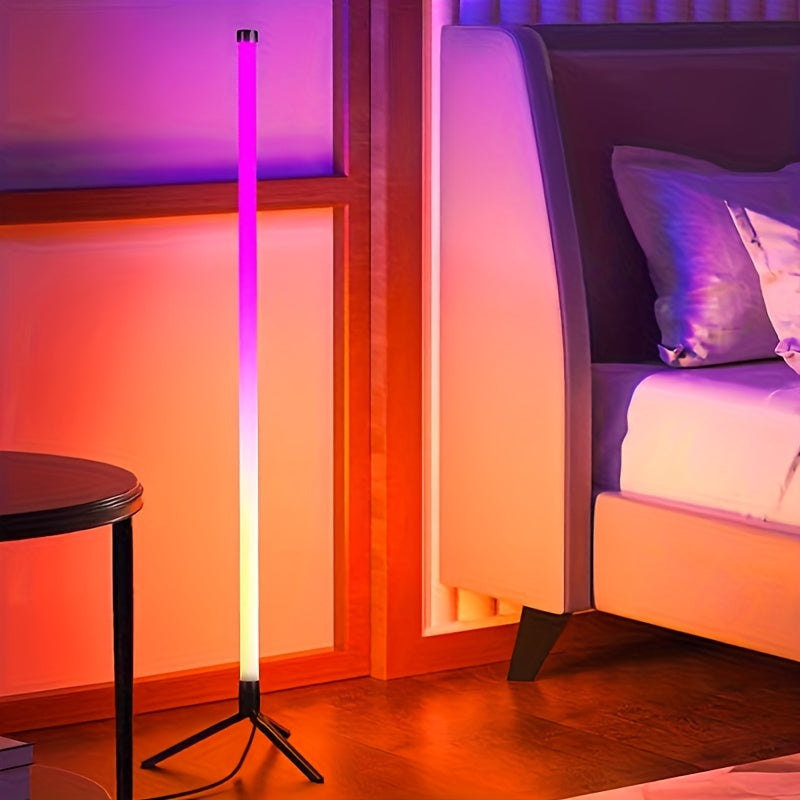 Smart RGB LED Floor Lamp with App Control Wireless USB Powered Multi-Color Standing Light for Home and Events