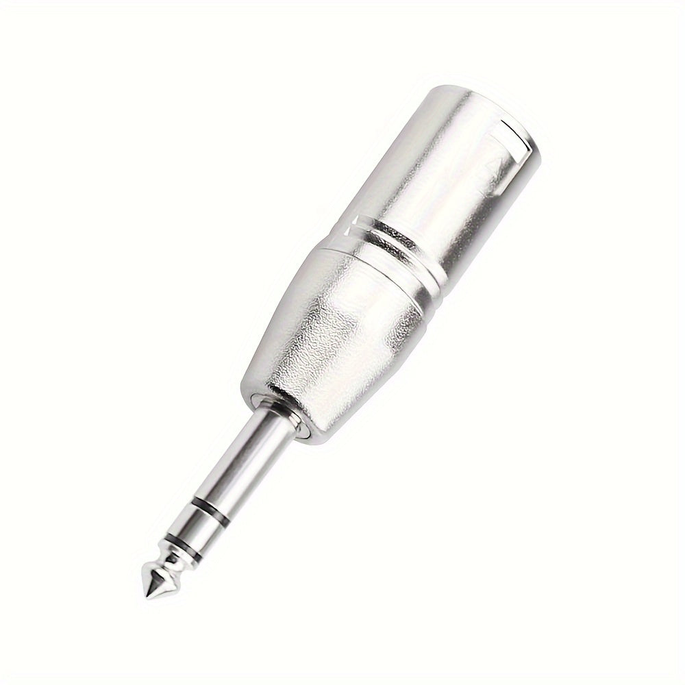 Adaptador de micrófono TRS de 1/4 de pulgada metálico a XLR macho para equipos de audio