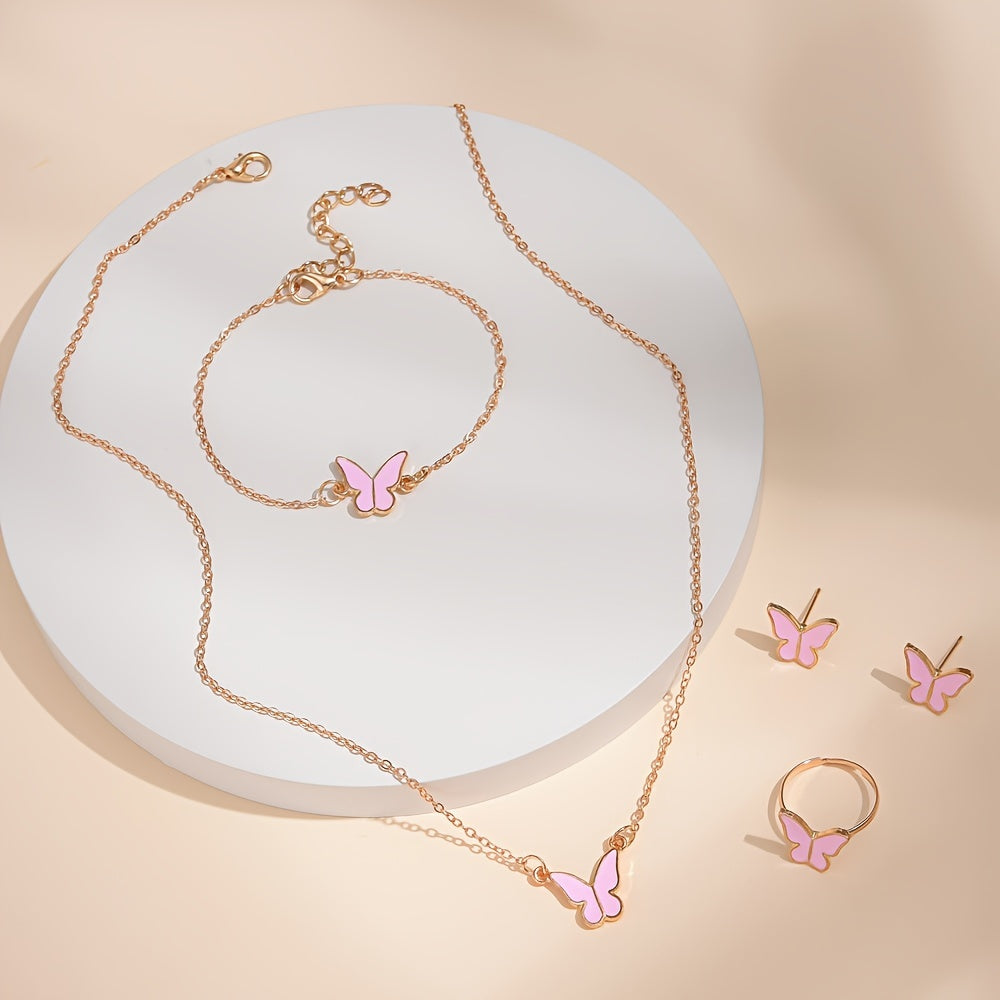 Set of 6 Women's Music Note Design Watches with Rhinestone Accents and Matching Jewelry Set