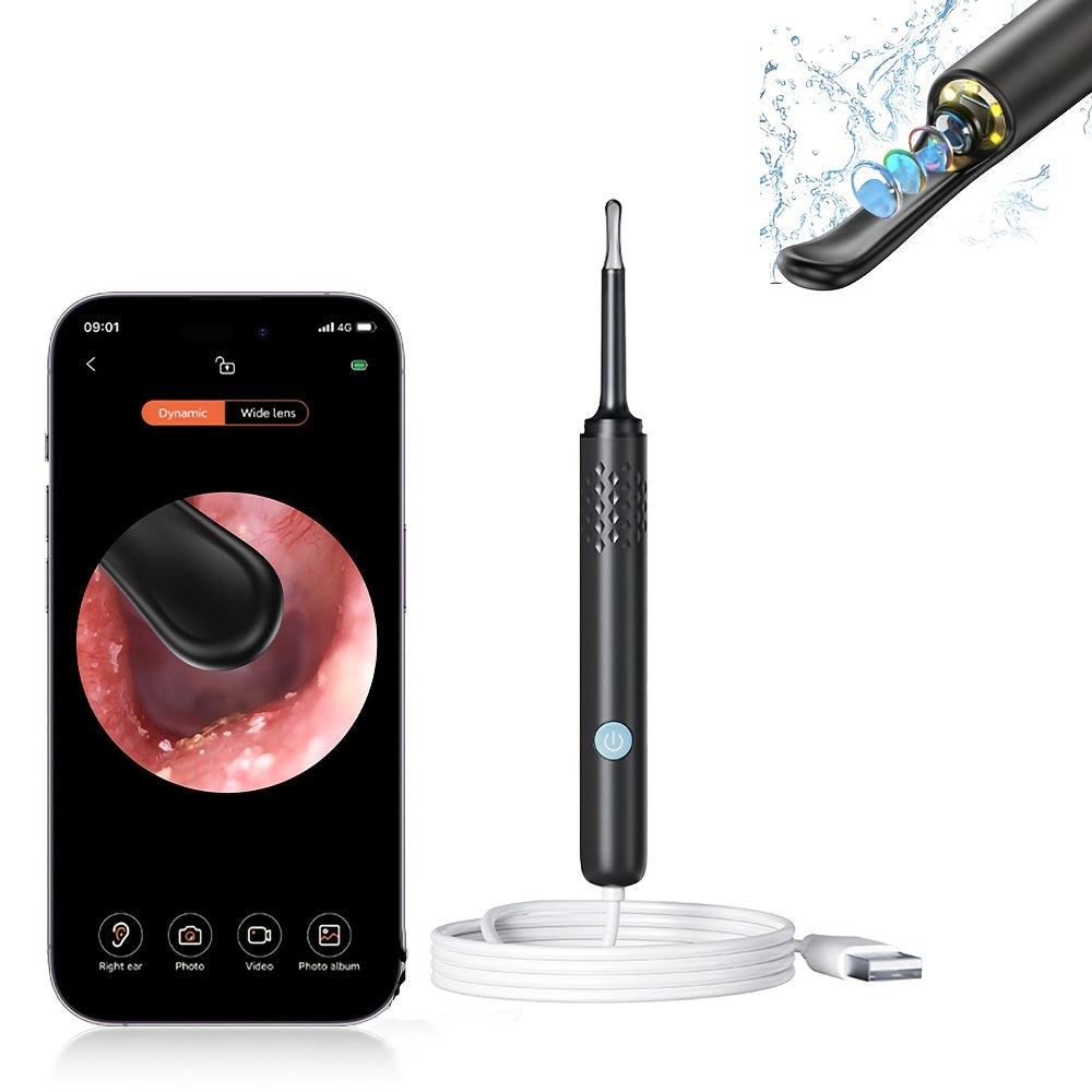 Wireless Earwax Removal Kit with HD Camera LED Light Rechargeable Battery for iOS Android