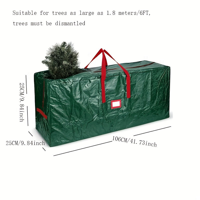 Bolsa de almacenamiento para árbol de Navidad artificial de hasta 6 pies a prueba de agua, polvo y humedad