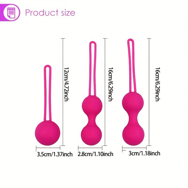 Women Vaginal Training Balls 3-Piece Set Pelvic Floor Exercise Kit