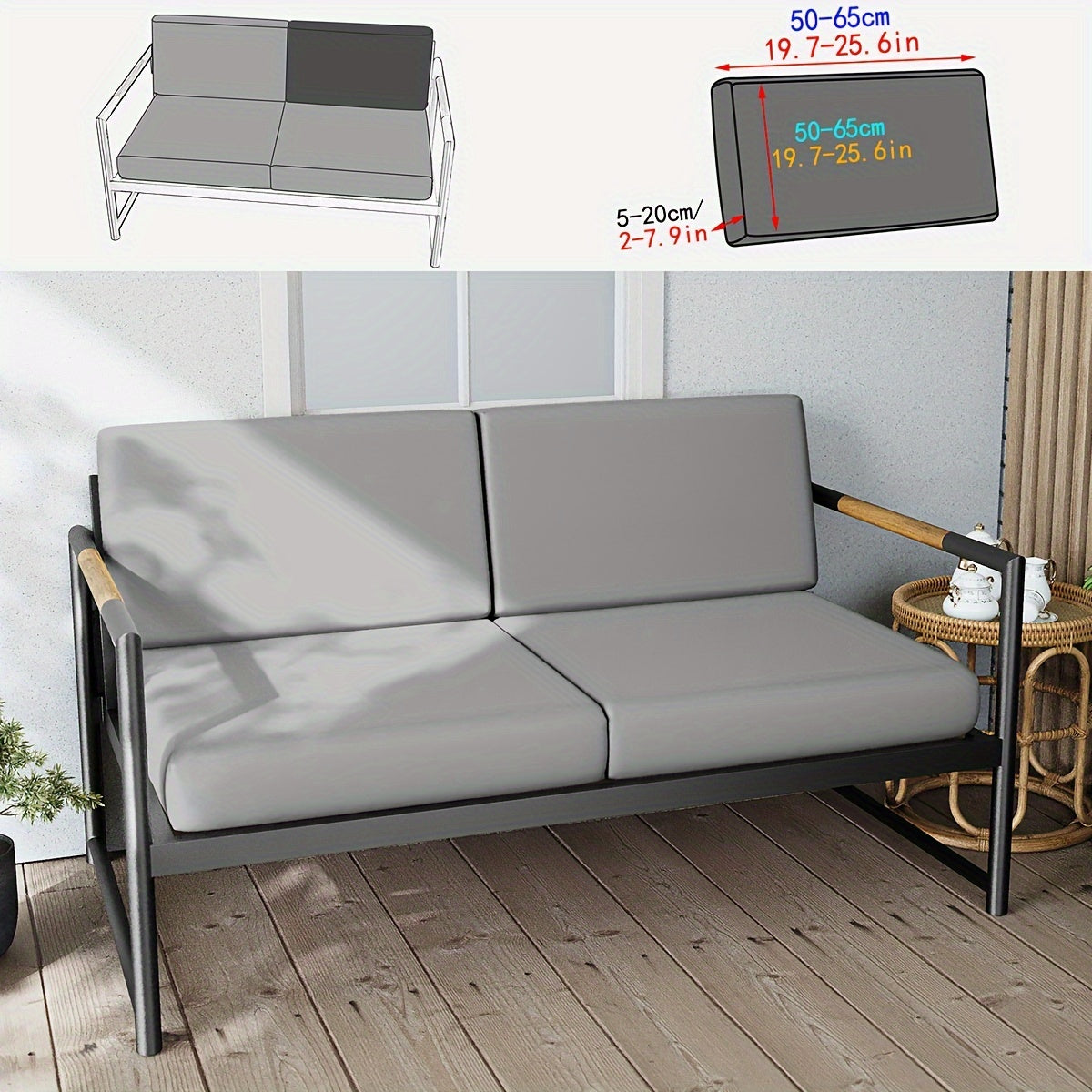 Водонепроницаемый чехол для уличной подушки из молочного волокна для садовой мебели на веранде