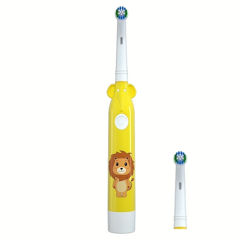 Youngsters Electric Toothbrush Safe Round Head Battery-Powered Cartoon Design