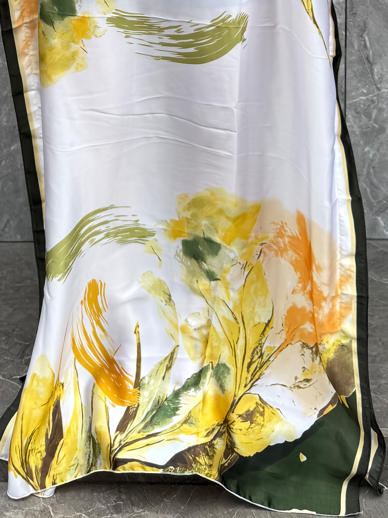 Plus Size Floral Pattern Kaftan Dress Longline Short Sleeve Summer Casual Gown