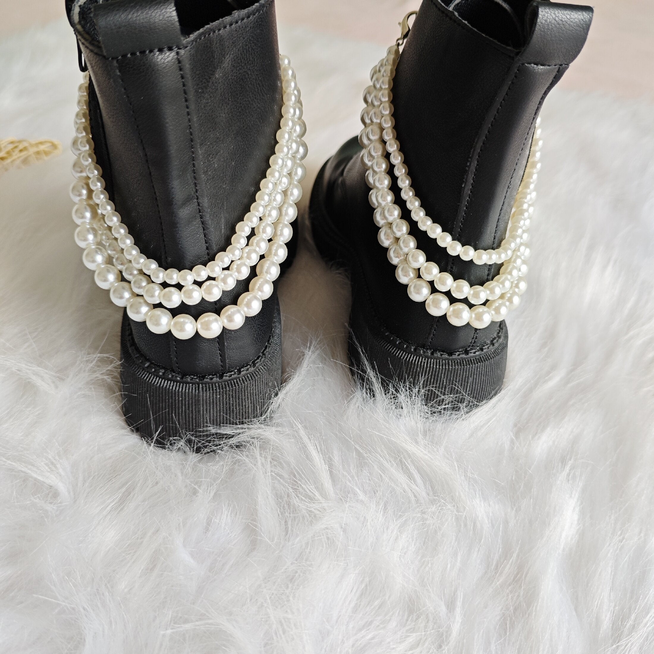 Women Removable Faux Pearl Shoe Charms Set for Casual footwear Decoration
