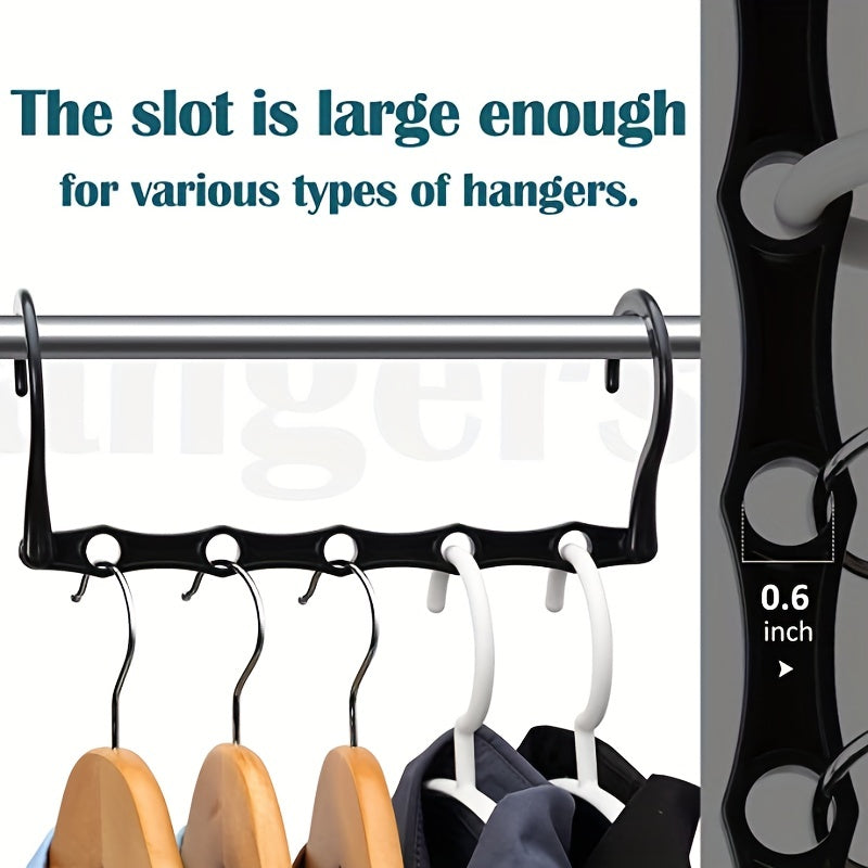 6 Pack Plastic Hangers Space-Saving Closet Organizer for Heavy Clothes