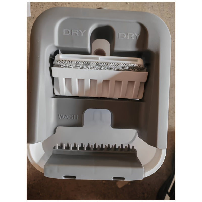 2-Piece Floor Mop and Bucket Set with Wringer for Hardwood Tile Laminate Cleaning