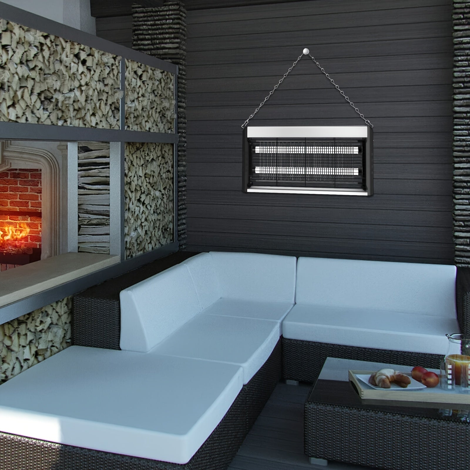 Сетевой настенный лампа-убийца насекомых с технологией синего света, идеальная для домашнего и коммерческого использования. Отлично подходит для ресторанов, гостиных, спален, кухонь и патио. Особенности