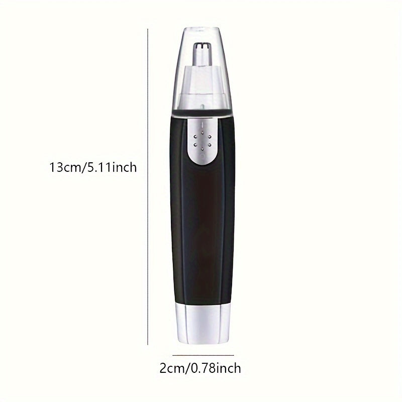 Men Women Electric Ear Nose Hair Trimmer 2-in-1 Battery Powered Interchangeable Heads