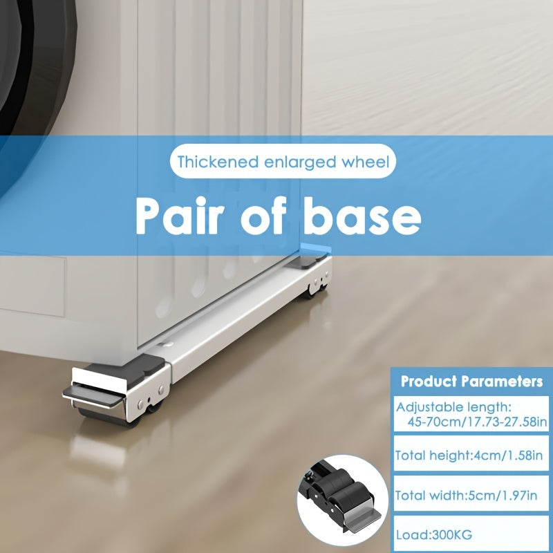 Metall yuvinish mashinasining stendi 300kg yuk, anti-vibratsiya, sirpanishga qarshi, g'ildiraklar bilan