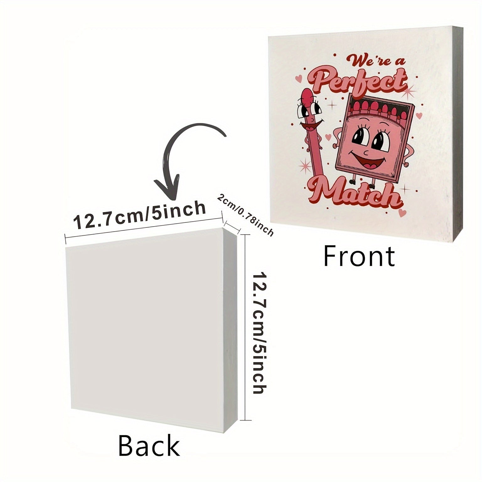 Valentine's Day Desk Decor Pink "We're a Perfect Match" Pencil and Ruler Set