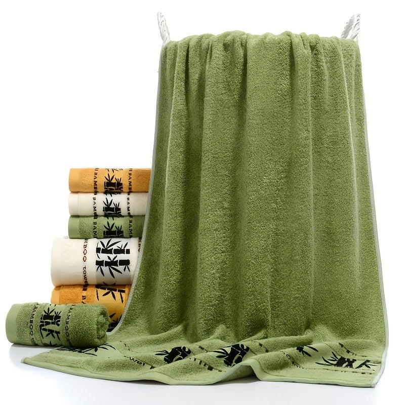 Bamboo Fiber Bath Towels Set 3 Pieces Absorbent and Soft for Men Women