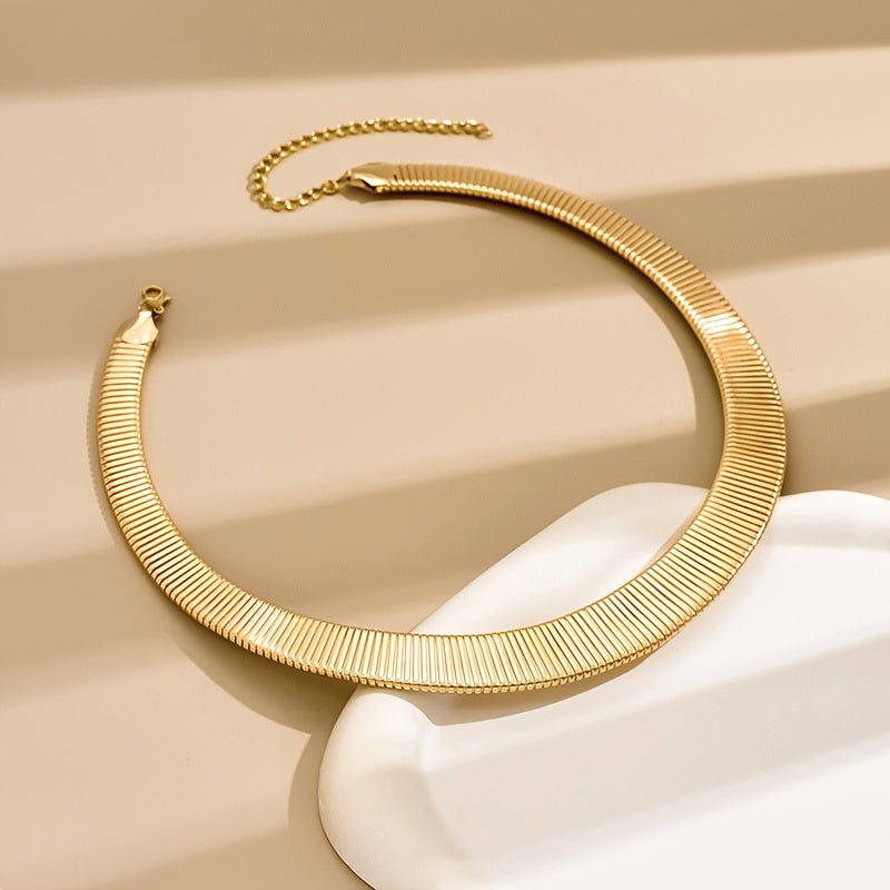 Ayollar uchun jasur va minimalistik geometrik bo'yin uzuk, zamonaviy va nozik aksessuar