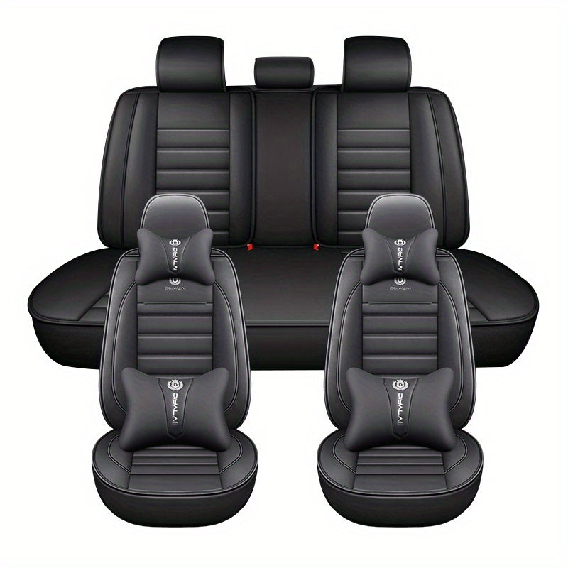 Universal Car Seat Cover Four Seasons Faux Leather Full Coverage