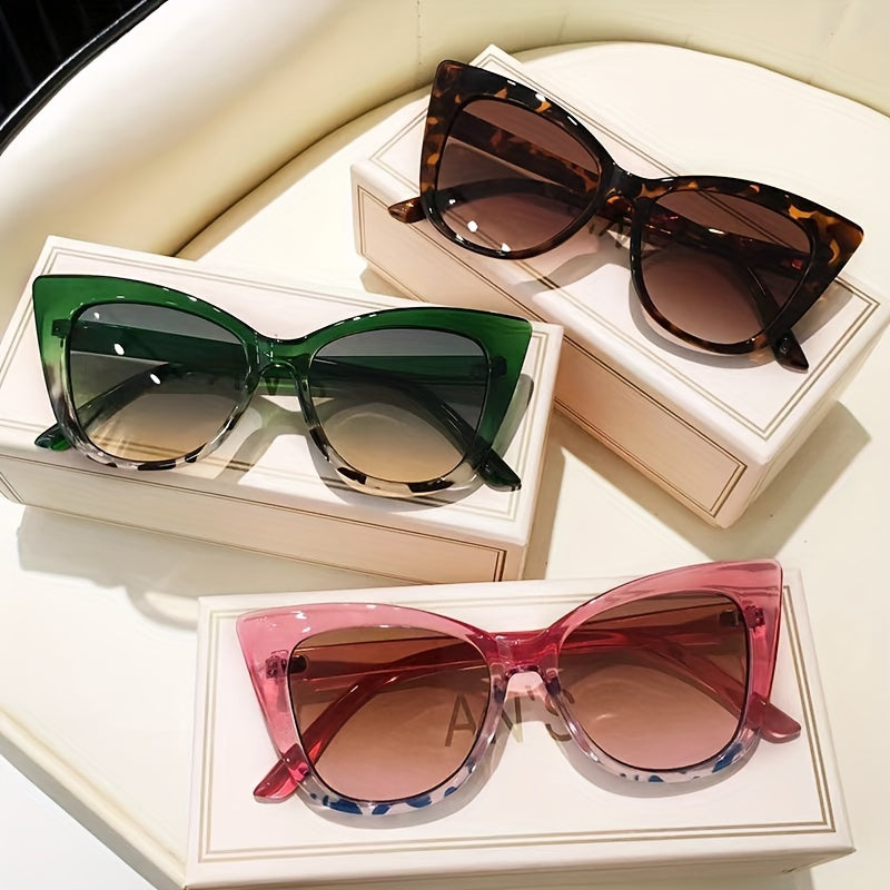 Women's Cat Eye Sunglasses with Gradient Color and Stylish Frame