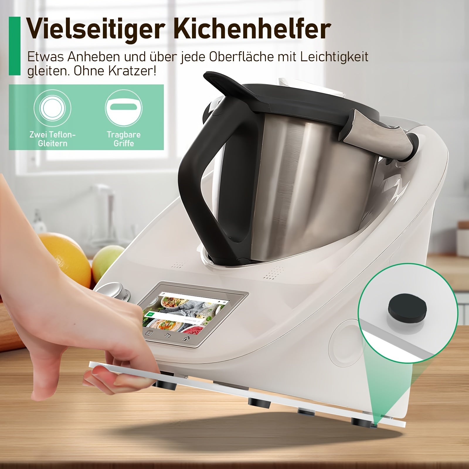 Acrylic Slide Board with Handle for Commercial Kitchen Food Service