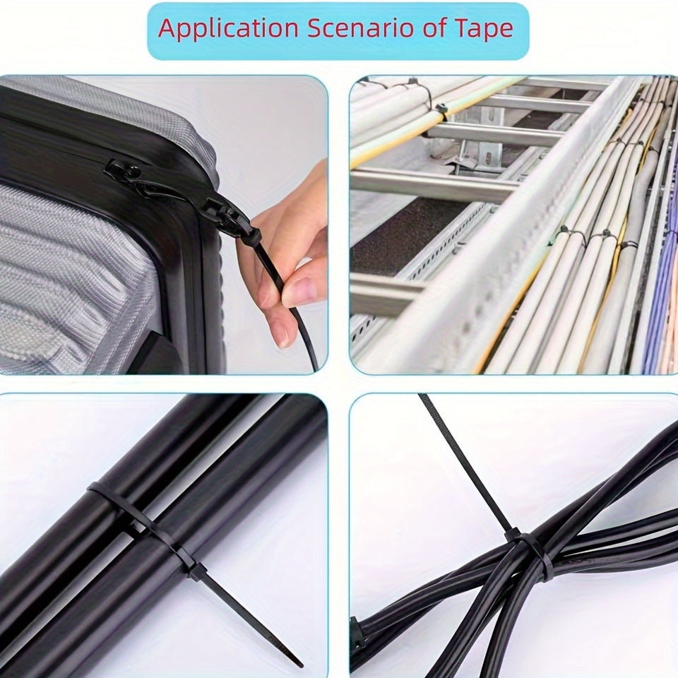 Heavy-Duty Nylon Cable Ties Self-Locking Large Sizes for Organization and Safety