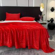 220gsm Polyester Fleece Throw Blanket Lightweight Warm Couch Bed Office