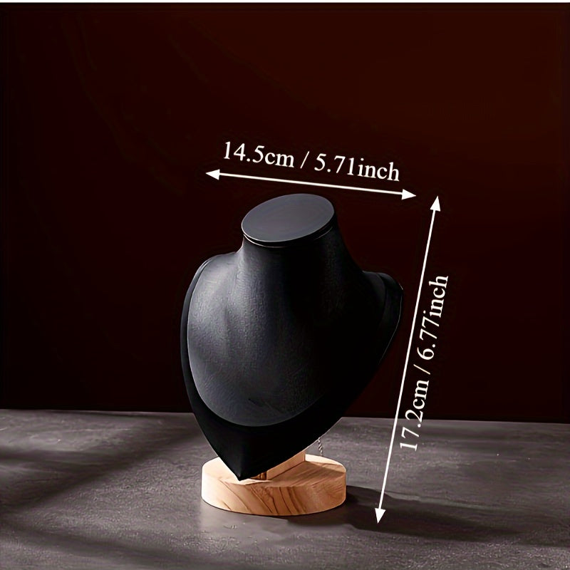 Wooden Jewelry Stand Mannequin for Necklaces Dresser or Retail Display