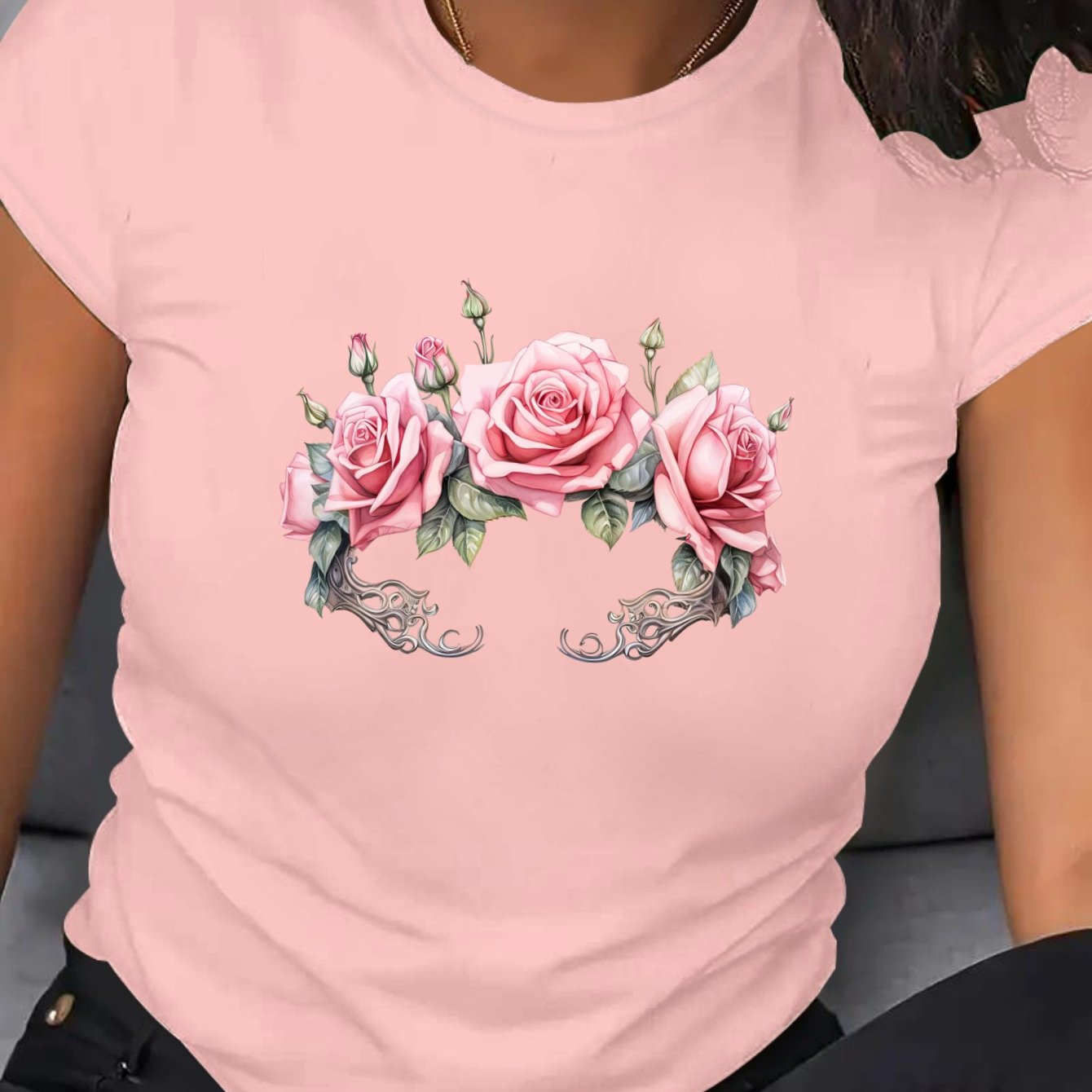 Camiseta suelta para mujer de gran tamaño, algodón transpirable, manga corta casual