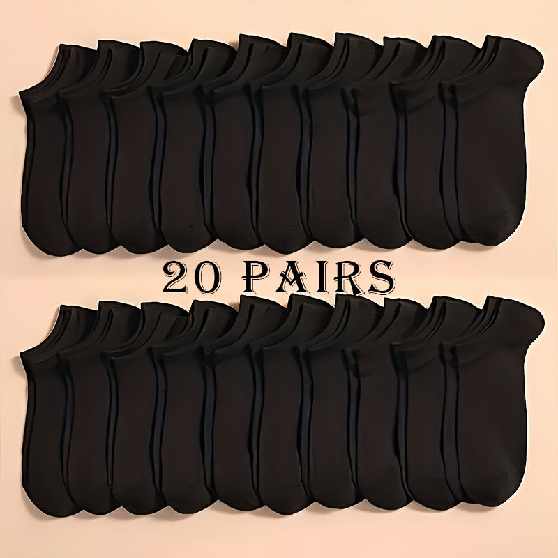 Lightweight Breathable Ankle Socks Pack of 10 20 40 60 for Sports and Daily Wear