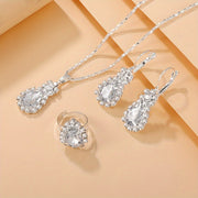 Women's Waterdrop Jewelry Set Necklace Ring Earrings Fashion Daily Vacation Gift