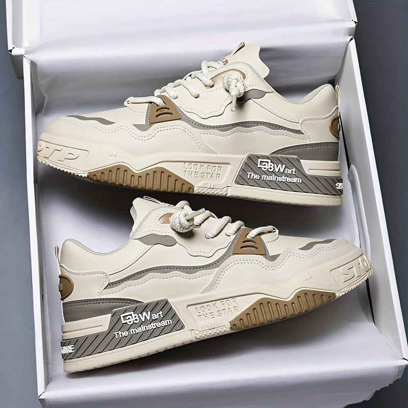 Men's Low-Top Skate Shoes Durable Non-Slip Casual Sneakers for All Seasons