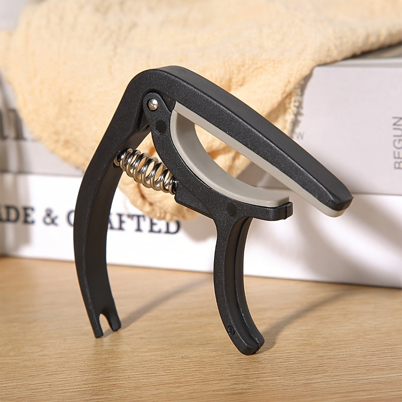 Capo de nylon para guitarra para acústica, eléctrica, clásica y ukulele, ajuste de tono fácil