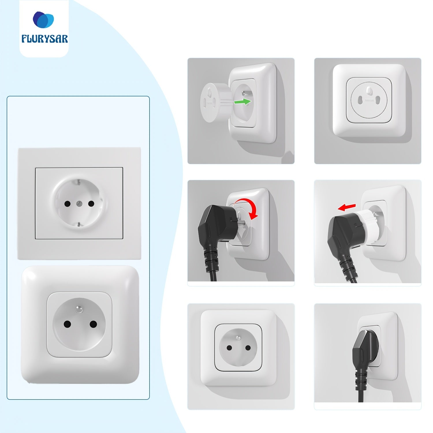 20-Pack White BPA-Free ABS Outlet Covers for Child Safety