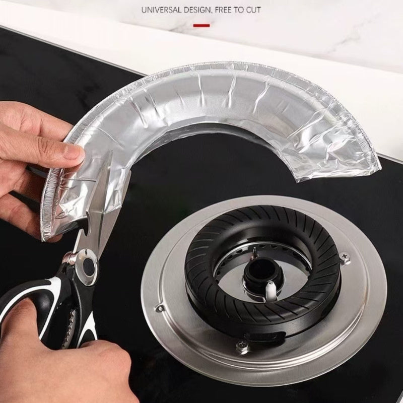 Disposable Gas Burner Liners 9-Inch Aluminum Foil Stove Top Protectors