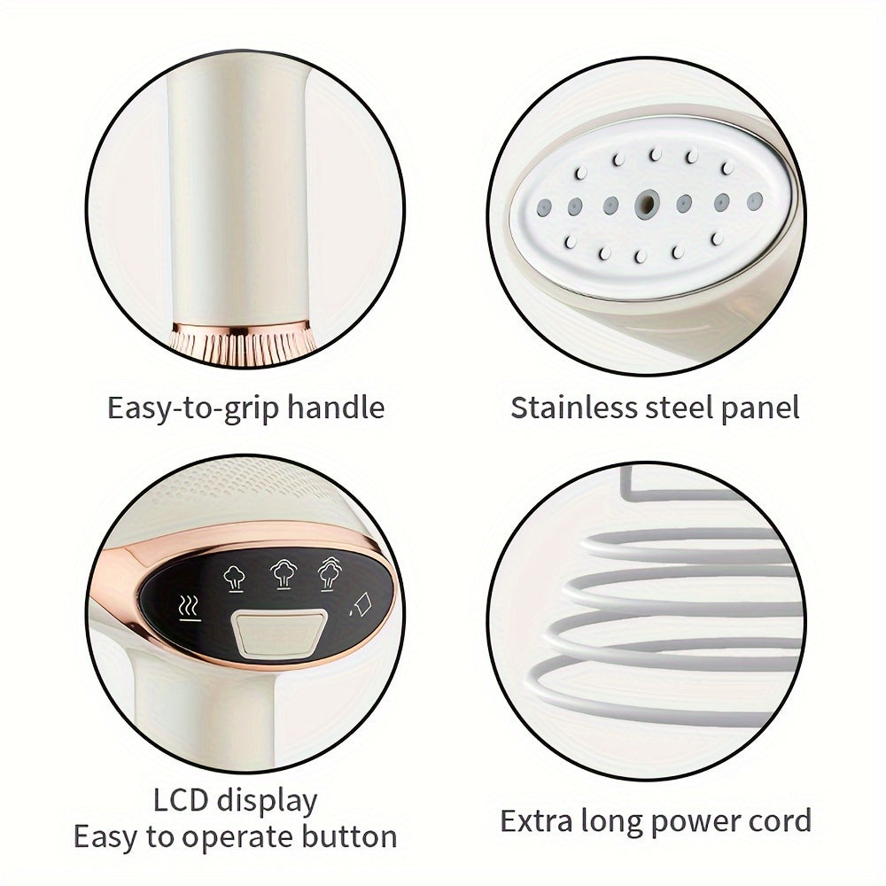 1500W Handheld Garment Steamer with 260ml Detachable Water Tank and Large Steam Capacity