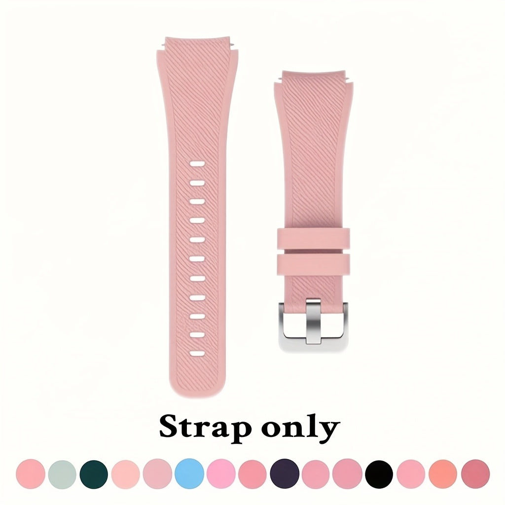 Men's Silicone Watch Strap 22mm Compatible with Galaxy Watch 3 45mm 46mm and Gear S3 Frontier