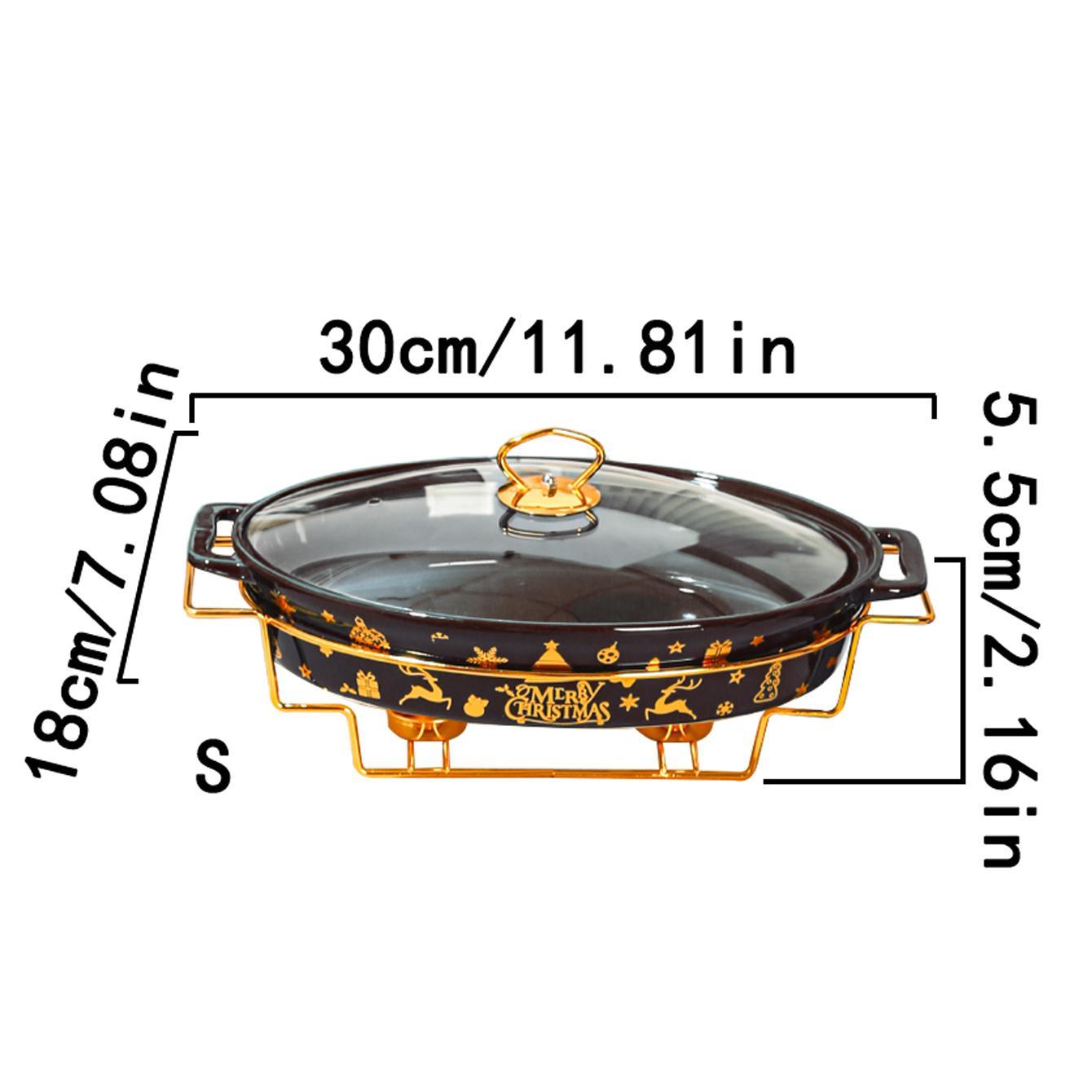 Christmas Ceramic Serving Set with Plates Baking Dishes and Soup Pots