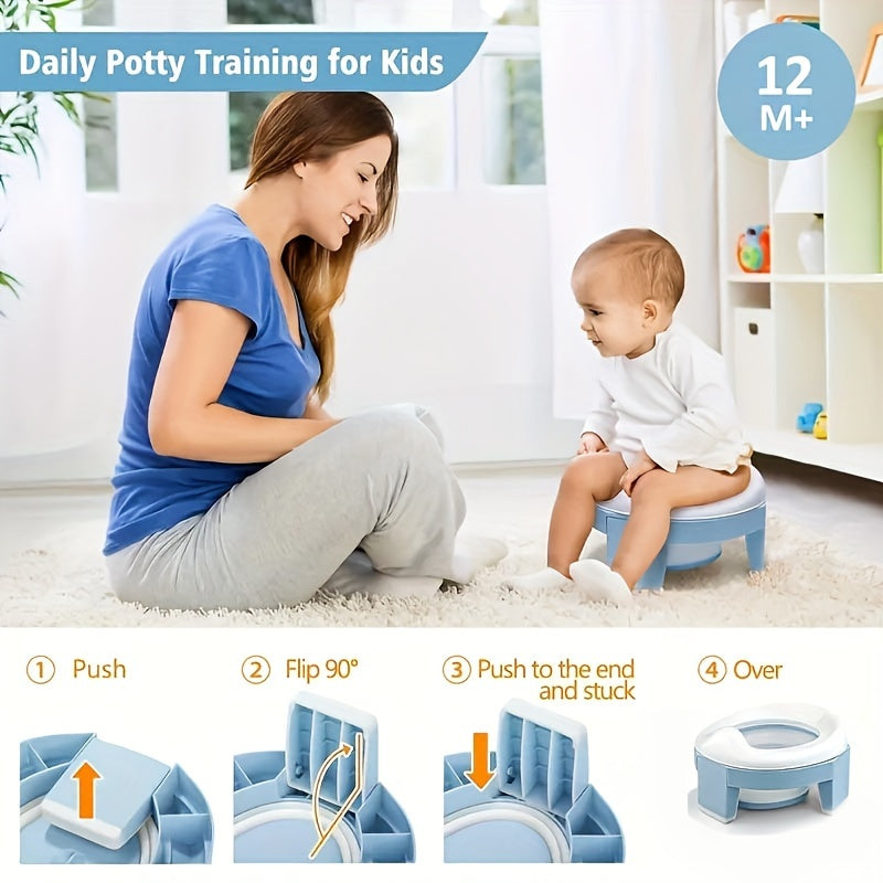 Foldable Travel Toilet Seat for Potty Training Outdoor Use Compact Portable